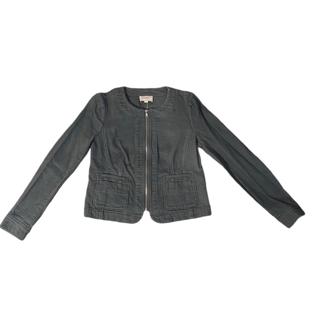 LOFT Zip-Up Jacket w/ Pockets (Small)